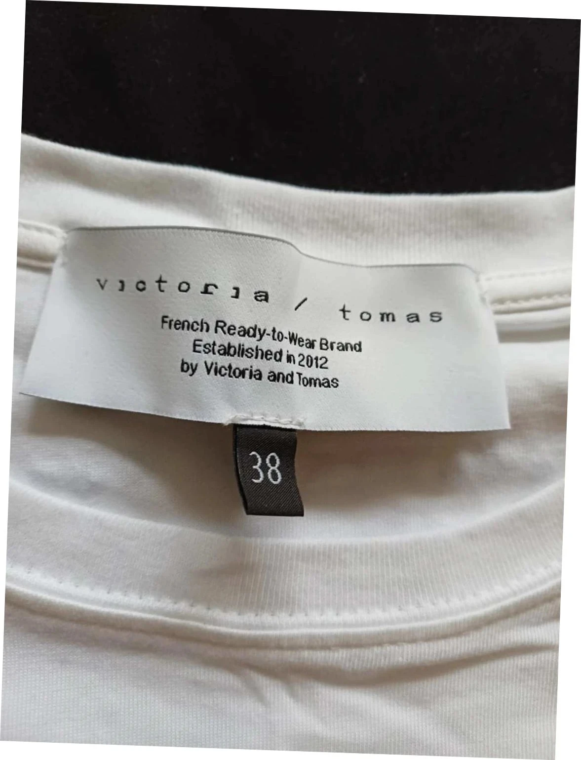 Camiseta oversized branca Victoria/Tomas de designer - Tamanho 38 (M) - Detalhes franzidos – photo 10